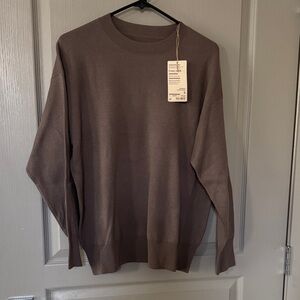 Muji Milano rib crewneck sweater NWT brown size small